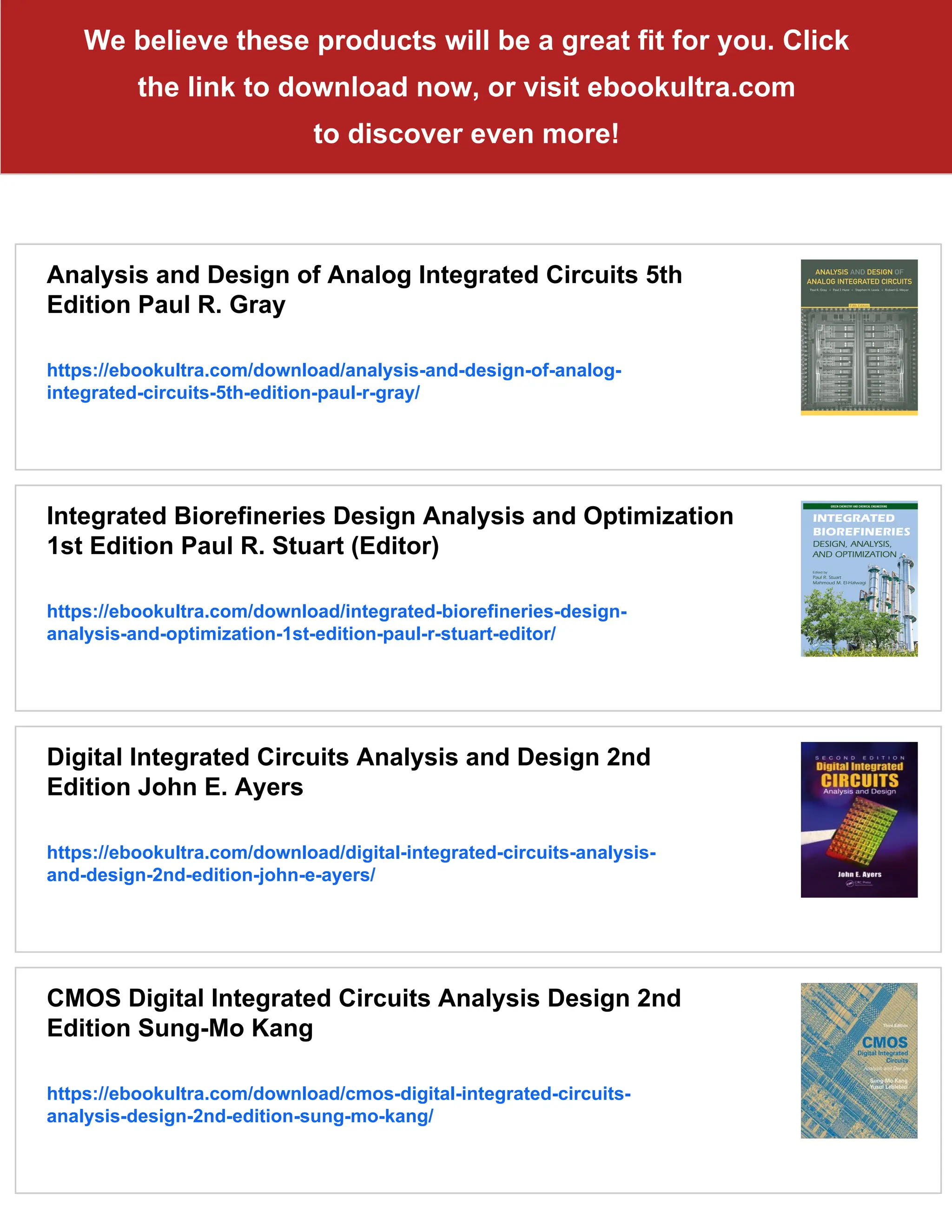 Analysis and Design of Analog Integrated Circuits 4th ed Edition