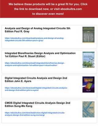 Analysis and Design of Analog Integrated Circuits 4th ed Edition