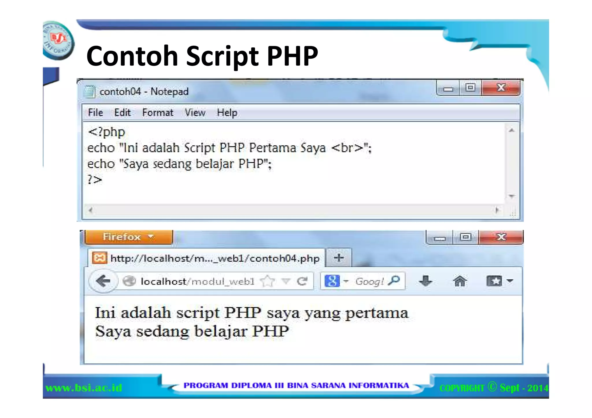 Contoh Script PHP
 