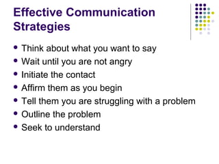 Effective Styles of Communication – Learning to Work