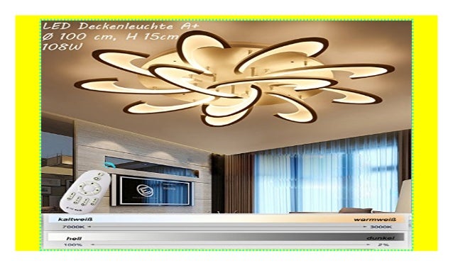 LED Design Deckenlampe Deckenstrahler Lampe Deckenleuchte DIMMBAR Fernbedienung