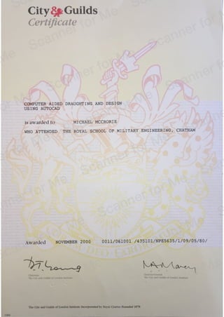 Michael McCrorie_Certificates
