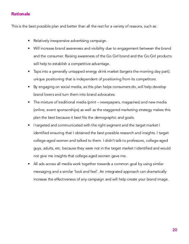 19 rationale 23 20 rationale this is the best possible plan