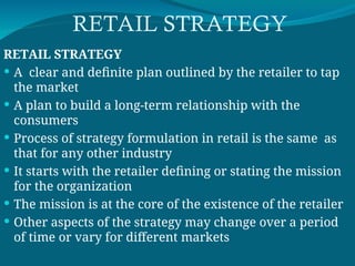 Comprehensive Retail Strategy: From Mission to International Expansion ...