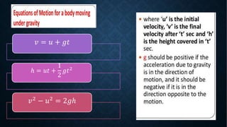 ! = # + %&
ℎ = #& +
1
2
%&*
!*
− #*
= 2%ℎ
 