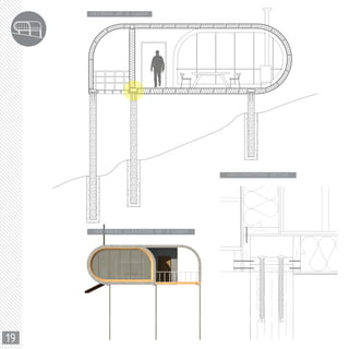 19
SECTION OF A CABIN
CONSTRUCTION DETAIL
SOUTHERN ELEVATION OF A CABIN
 