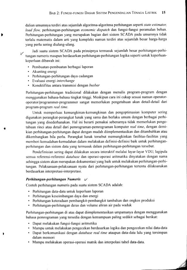 Teknologi sistem pengendalian tenaga listrik berbasis scada Teknologi sistem pengendalian tenaga listrik berbasis scada