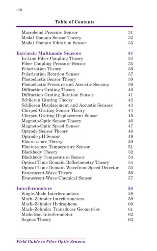 Field guide to fiber optic sensors First Edition Spillman | PDF