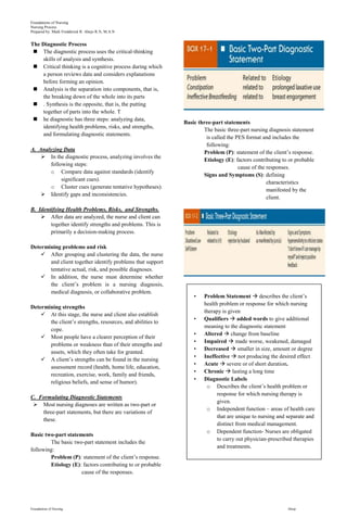 Nursing Process Handbook.pdf Nursing Process Handouts | PDF