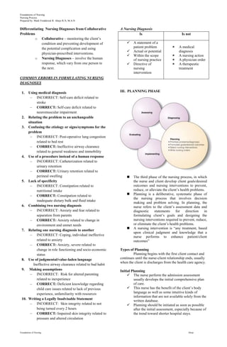Nursing Process Handbook.pdf Nursing Process Handouts | PDF