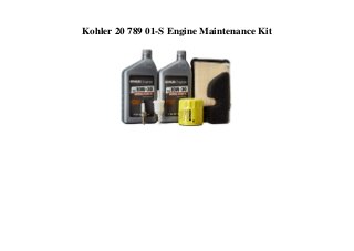 Kohler 20 789 01-S Engine Maintenance Kit
 