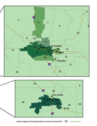 Arizona League of Conservation Voters Scorecard Summer 2012 11 www.azlcv.org
 