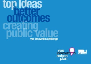 topIdeas
better
outcomes
creating
public valuevps innovation challenge
 