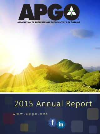 2015 Annual Report
w w w . a p g o . n e t
 