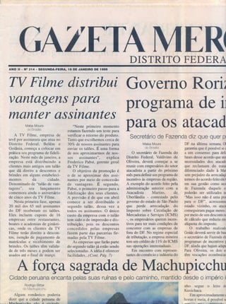Correio Braziliense 18 Jan 1999
