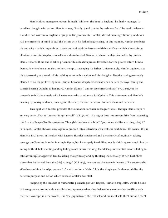 Tragic hero essay hamlet