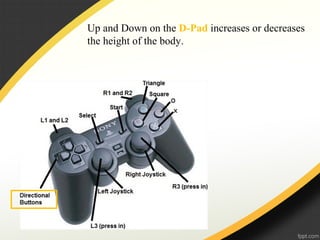 Up and Down on the D-Pad increases or decreases
the height of the body.
 