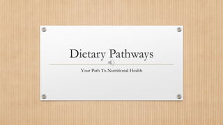 Dietary Pathways
Your Path To Nutritional Health
 