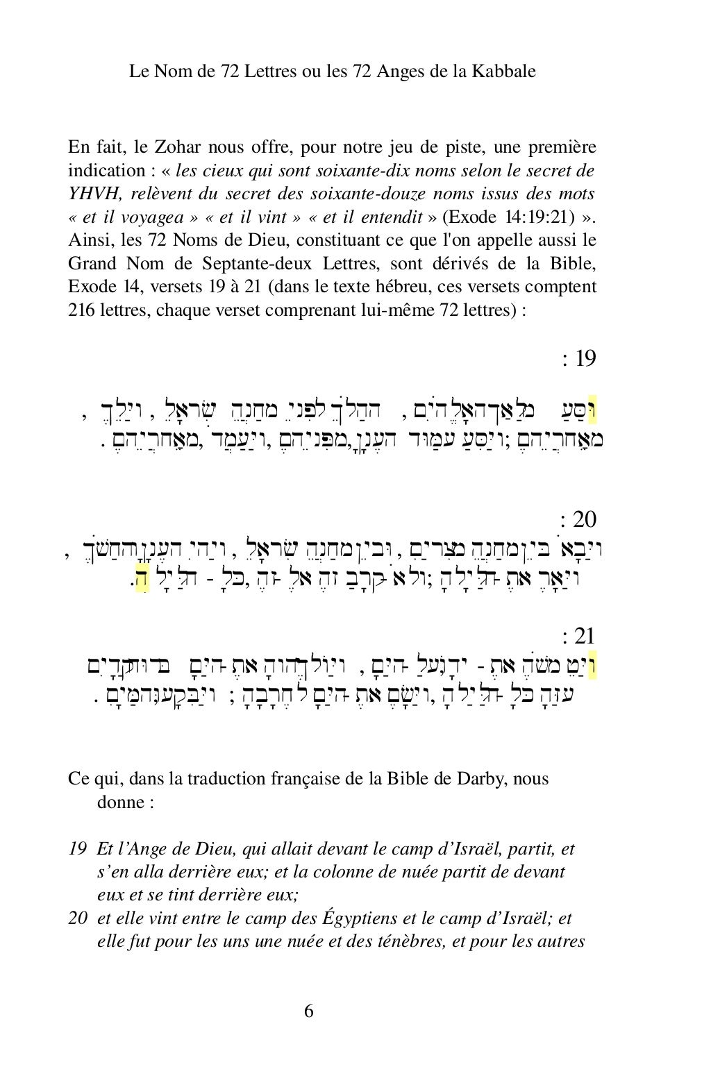 Les 72 Anges De La Kabbale Pdf