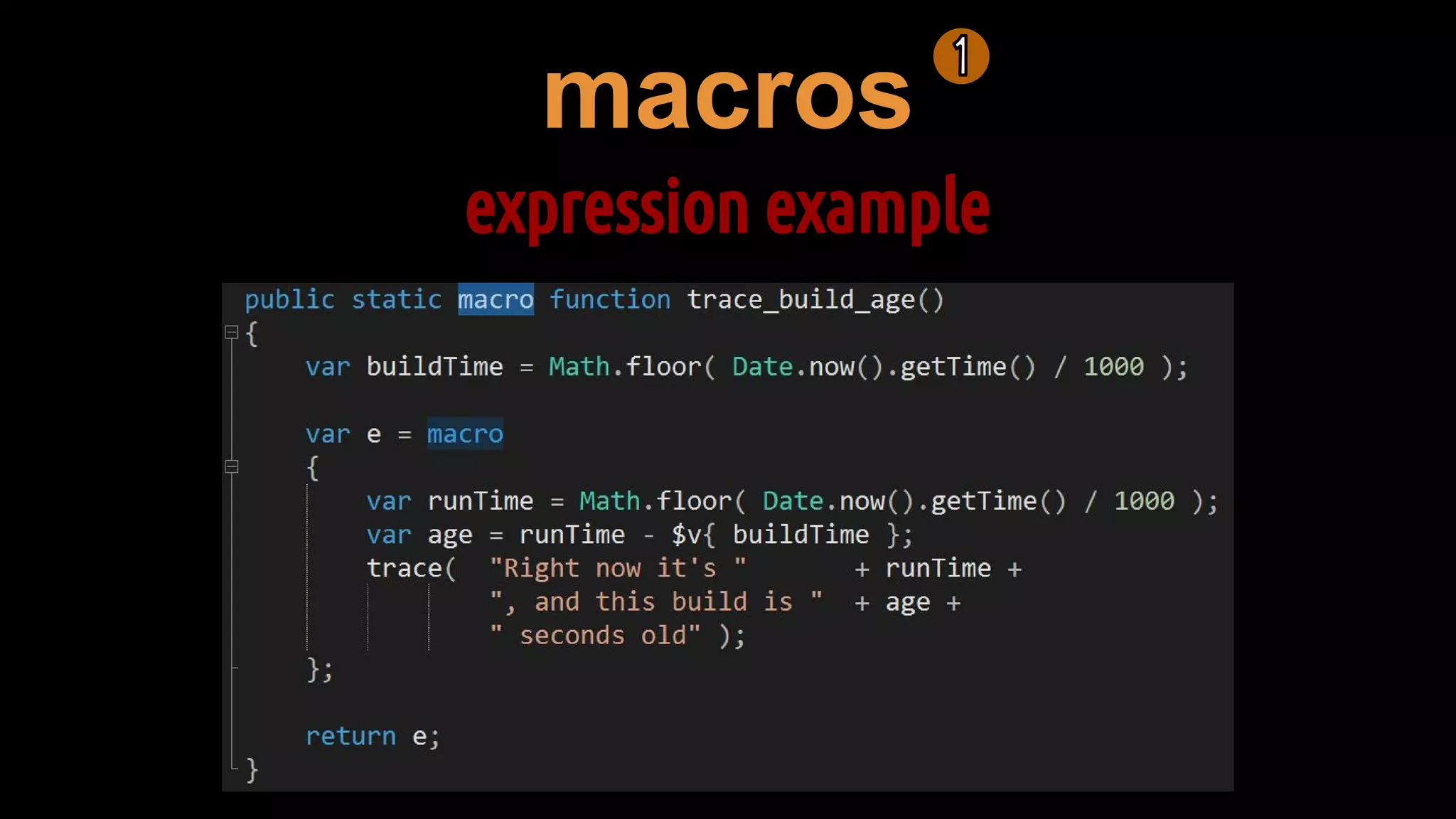 macros
expression example
 