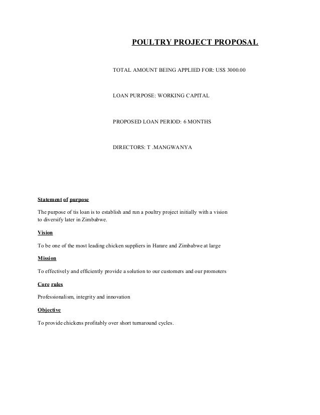 poultry business plan sample doc