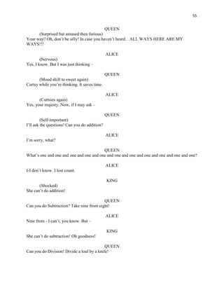 Alice Script Sample Alice-In-Wonderland-Script | PDF