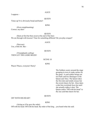 Alice Script Sample Alice-In-Wonderland-Script | PDF