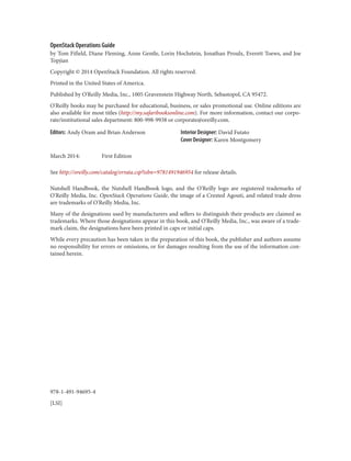 Tom Fifield OpenStack Operations Guide 1st Edition Tom Fifield | PDF