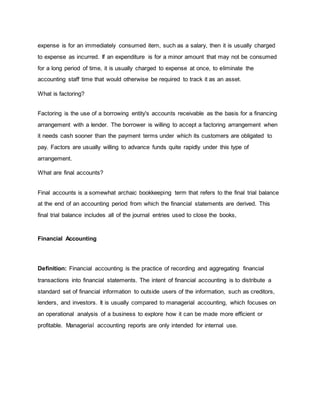 Project Accounting Journal Entries | DOCX
