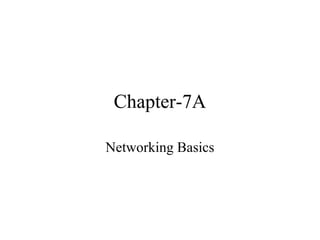 Chapter-7A
Networking Basics
 