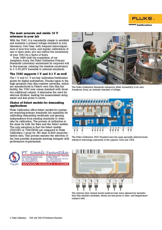 Technical Data Fluke Calibration 732C/ 734C DC Voltage Reference Stan…