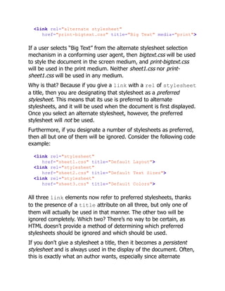 CSS: The Definitive Guide Web Layout and Presentation Eric A. Meyer | PDF