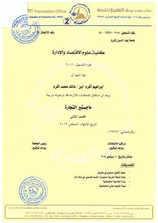 Acedamic certificates