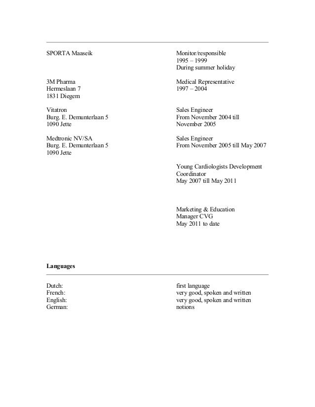 Cv month year format example image