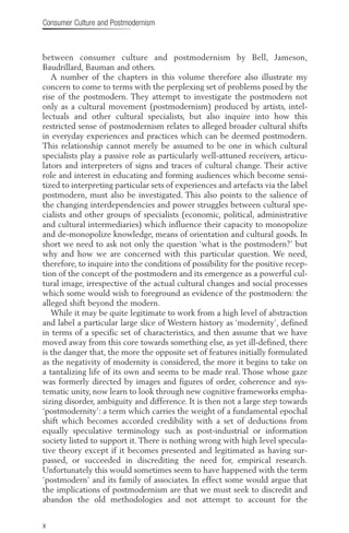 Consumer Culture And Postmodernism Published In Association With Theory ...