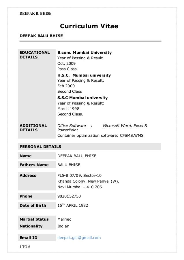 Deepak resume Deepak resume