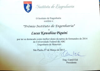 Premio Instituto de Engenharia