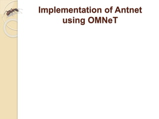 Implementation of Antnet
using OMNeT
 