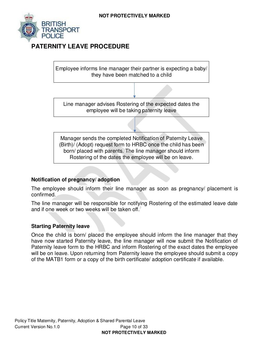 Shared Parental Leave Policy