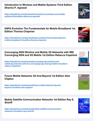 From GSM to LTE Advanced An Introduction to Mobile Networks and Mobile ...