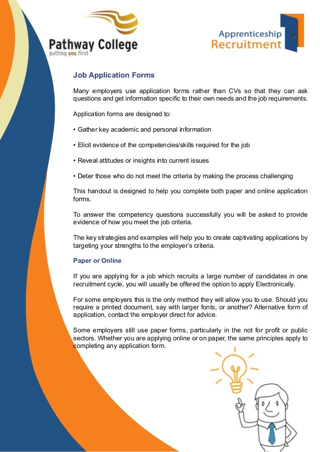 job application form filling in application forms interview prepara