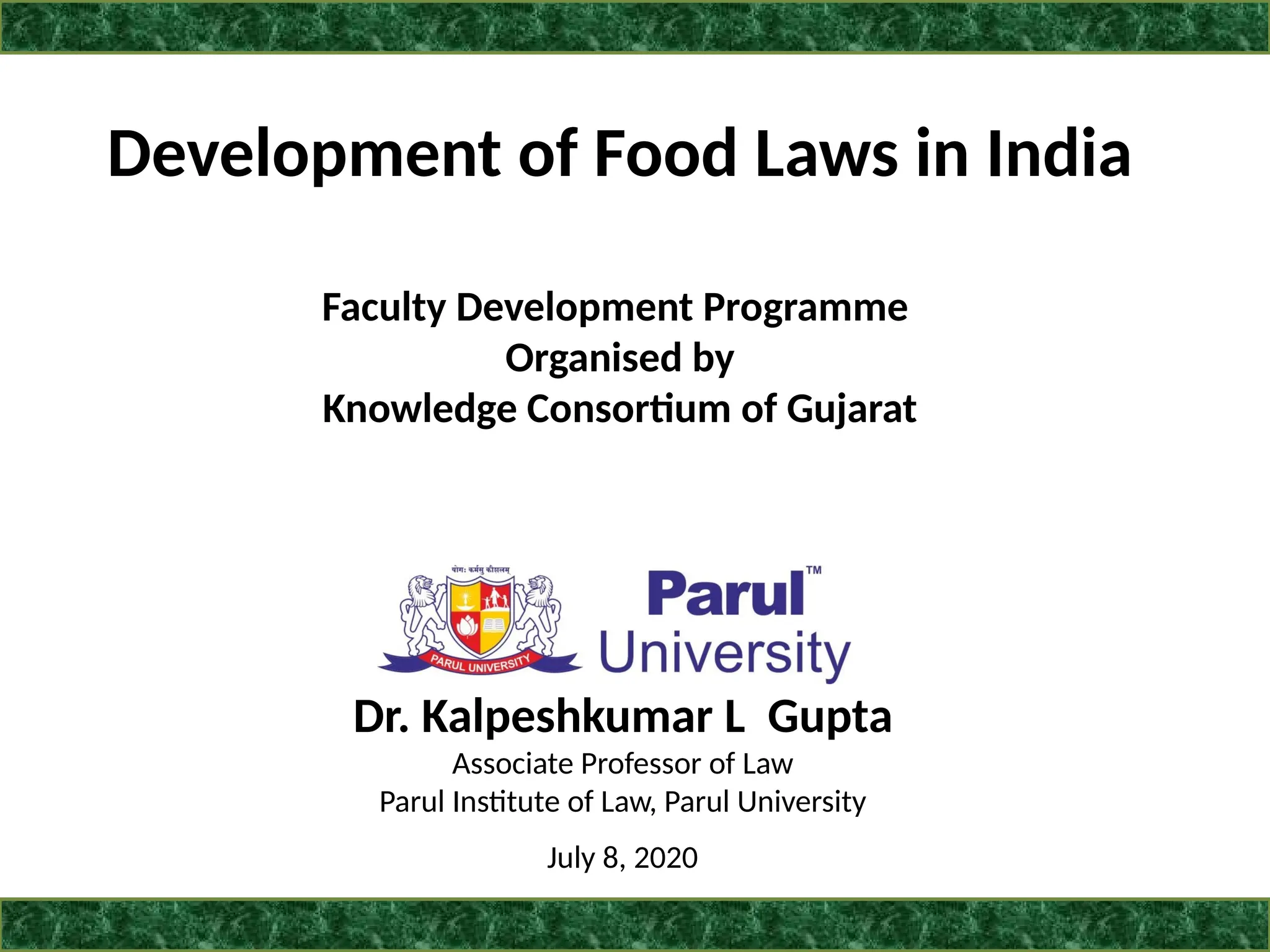 Food Laws In India Ppt By K Gupta Development Of Food Laws In India food-laws-in-india-ppt-by-k-gupta-development-of-food-laws-in-india