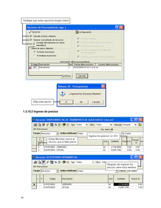 30
1.3.10.2 Ingreso de precios
 