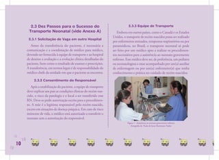 2.3 Dez Passos para o Sucesso do                                        2.3.3 Equipe de Transporte
                 Transporte Neonatal (vide Anexo A)                              Embora em outros países, como o Canadá e os Estados
                                                                              Unidos, o transporte de recém-nascidos possa ser realizado
                 2.3.1 Solicitação de Vaga em outro Hospital
                                                                              por enfermeiros treinados, terapeutas respiratórios ou por
                   Antes da transferência do paciente, é necessária a         paramédicos, no Brasil, o transporte neonatal só pode
                comunicação e a coordenação de médico para médico,            ser feito por um médico apto a realizar os procedimen-
                devendo ser fornecida à equipe de transporte e ao hospital    tos necessários para a assistência ao neonato gravemente
                de destino a avaliação e a evolução clínica detalhadas do     enfermo. Esse médico deve ser, de preferência, um pediatra
                paciente, bem como o resultado de exames e prescrições.       ou neonatologista e estar acompanhado por um(a) auxiliar
                A transferência, em termos legais é de responsabilidade do    de enfermagem ou por um(a) enfermeiro(a) que tenha
                médico chefe da unidade em que o paciente se encontra.        conhecimento e prática no cuidado de recém-nascidos.

                     2.3.2 Consentimento do Responsável
                   Após a estabilização do paciente, a equipe de transporte
                deve explicar aos pais as condições clínicas do recém-nas-
                cido, o risco da patologia e o local a ser transferido esse
                RN. Deve-se pedir autorização escrita para o procedimen-
                to. A mãe é a legítima responsável pelo recém-nascido,
                exceto em situações de doença psíquica. Em caso de risco
                iminente de vida, o médico está autorizado a transferir o
                neonato sem a autorização do responsável.
                                                                                         Figura 1 - Assistência ao neonato gravemente enfermo
                                                                                            Fotograﬁa de: Paulo de Jesus Hartmann Nader



     10
           10
      10
10
 
