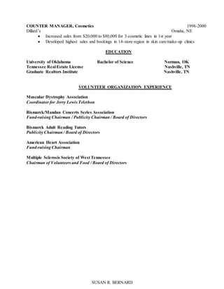 Susan Bernard Resume | DOCX