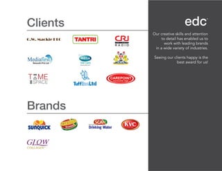 Clients
Brands
Our creative skills and attention
to detail has enabled us to
work with leading brands
in a wide variety of industries.
Seeing our clients happy is the
best award for us!
COLLAGEN ®
 