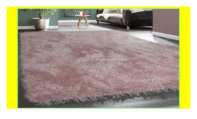 Shaggy Hochflor Teppich Modern Soft Garn Mit Glitzer In ...