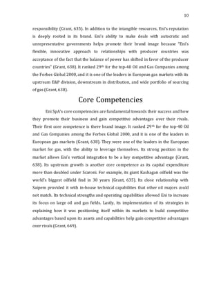 Eni SpA Case Analysis | DOCX