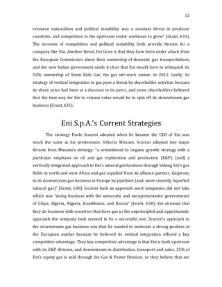 Eni SpA Case Analysis | DOCX