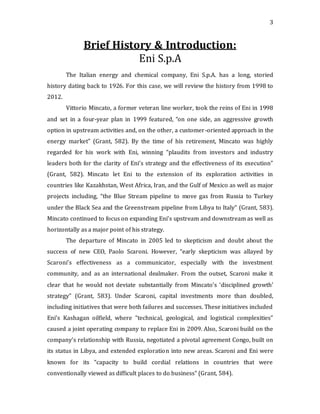 Eni SpA Case Analysis | DOCX